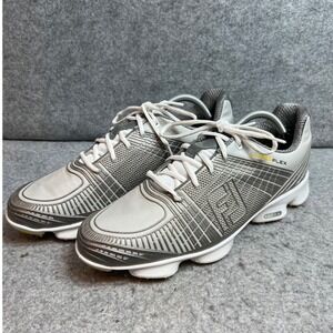 FootJoy HyperFlex Mens Golf Shoes White Silver Spiked Athletic 51015 Size 11.5